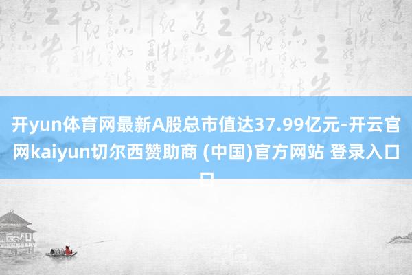 开yun体育网最新A股总市值达37.99亿元-开云官网kaiyun切尔西赞助商 (中国)官方网站 登录入口