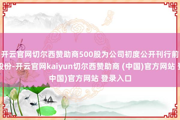 开云官网切尔西赞助商500股为公司初度公开刊行前获取的股份-开云官网kaiyun切尔西赞助商 (中国)官方网站 登录入口