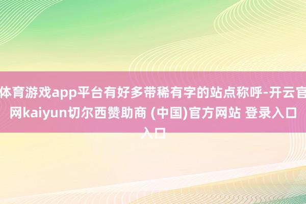 体育游戏app平台有好多带稀有字的站点称呼-开云官网kaiyun切尔西赞助商 (中国)官方网站 登录入口