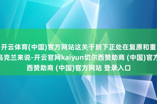开云体育(中国)官方网站这关于刻下正处在复原和重建关节当口的乌克兰来说-开云官网kaiyun切尔西赞助商 (中国)官方网站 登录入口